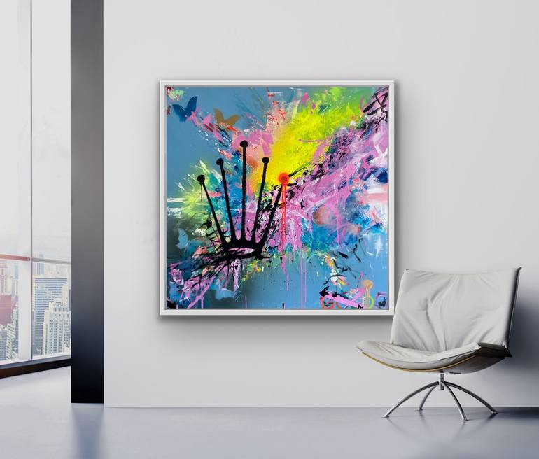 Original Abstract Expressionism Abstract Painting by Katrine P Funderud