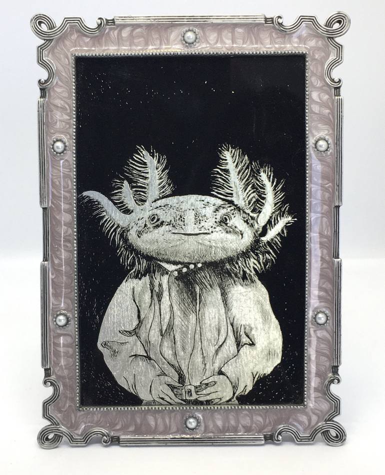 Axolotl Original Ink Paintings