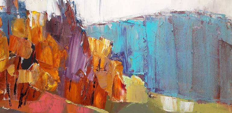 Original Expressionism Landscape Painting by Lesya Ros