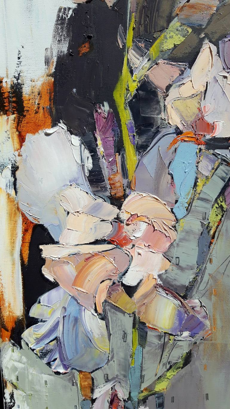 Original Impressionism Floral Painting by Lesya Ros