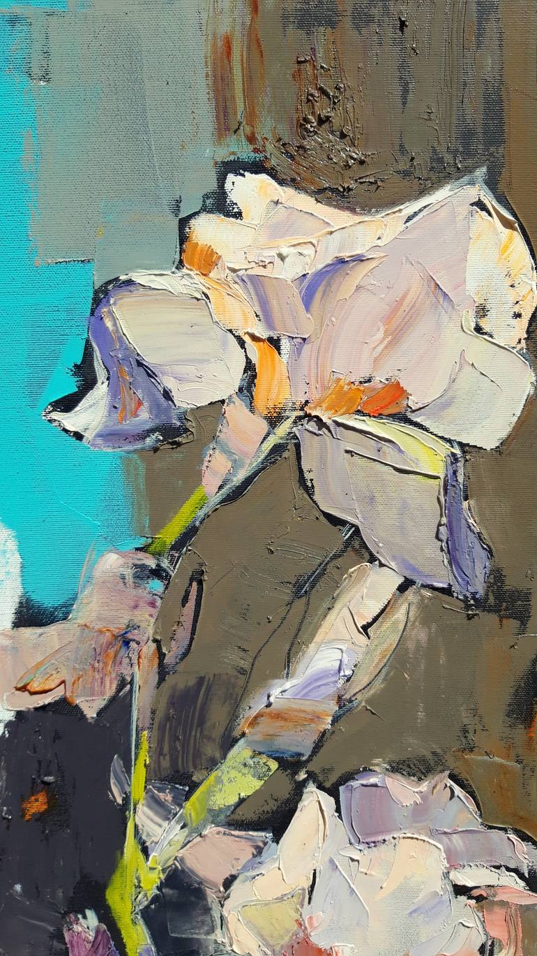 Original Impressionism Floral Painting by Lesya Ros