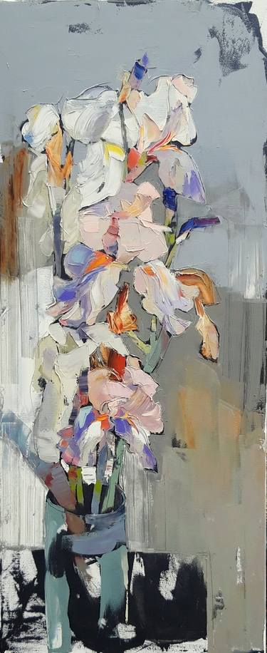 Original Expressionism Floral Paintings by Lesya Ros
