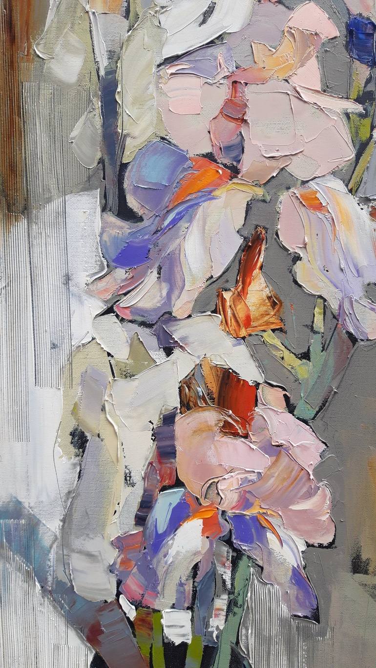 Original Expressionism Floral Painting by Lesya Ros