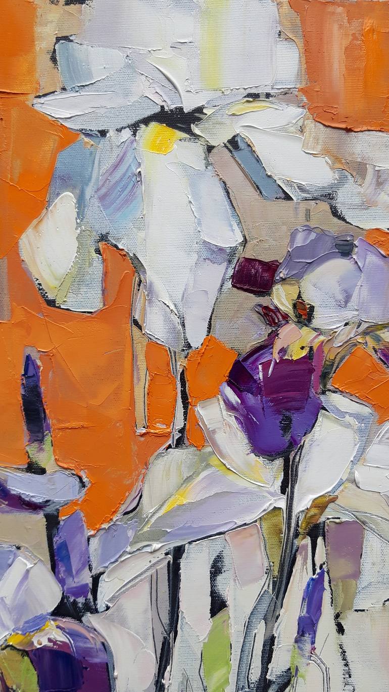 Original Impressionism Floral Painting by Lesya Ros