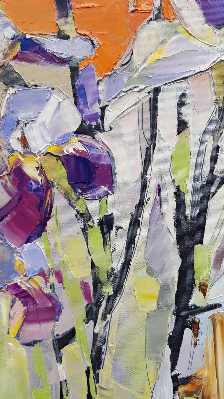 Original Impressionism Floral Painting by Lesya Ros