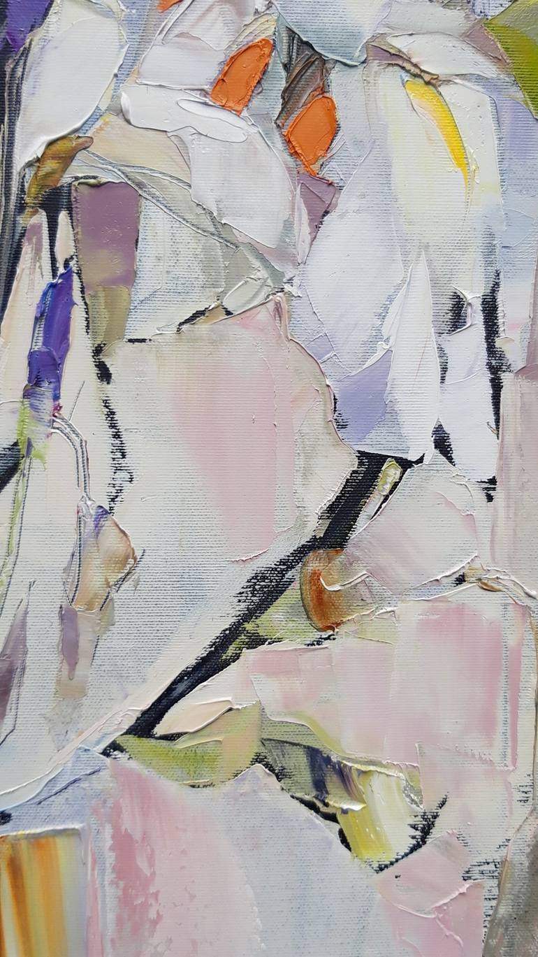 Original Impressionism Floral Painting by Lesya Ros