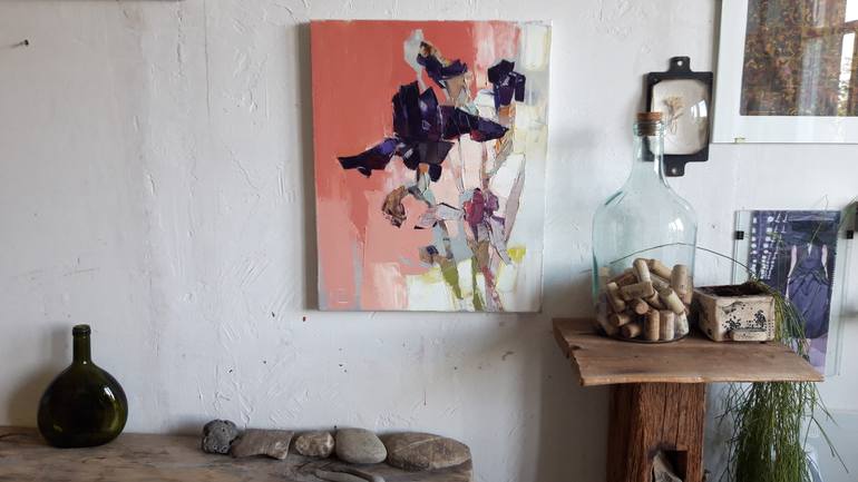 Original Expressionism Floral Painting by Lesya Ros