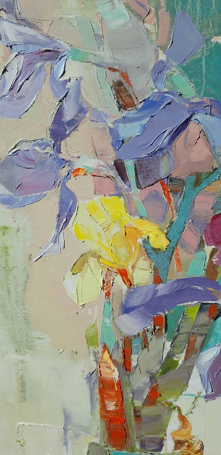 Original Impressionism Floral Painting by Lesya Ros