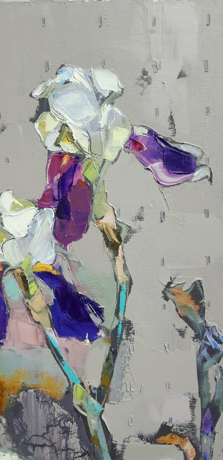 Original Impressionism Floral Painting by Lesya Ros