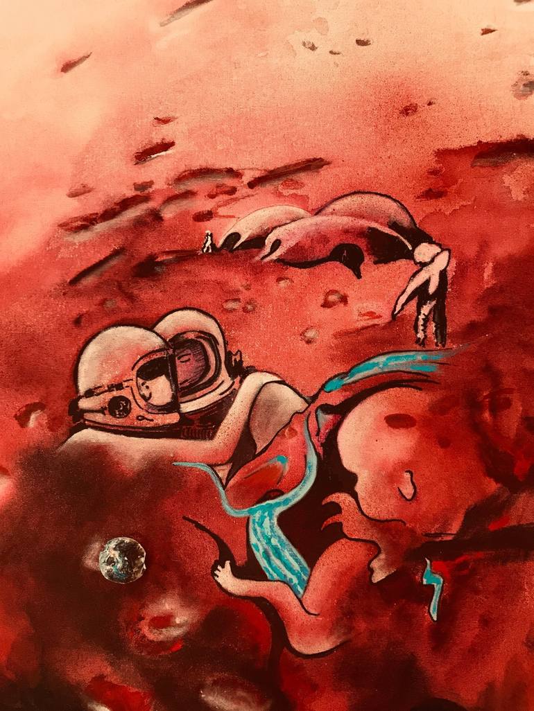 Original Outer Space Painting by Turgut Ersavas