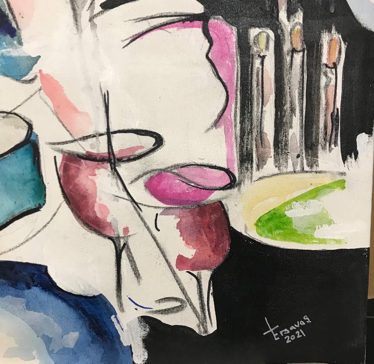 Original Abstract Pop Culture/Celebrity Painting by Turgut Ersavas