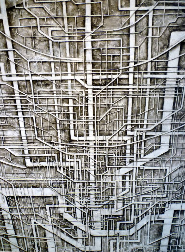 Original Other Geometric Painting by Tamar Kasparian