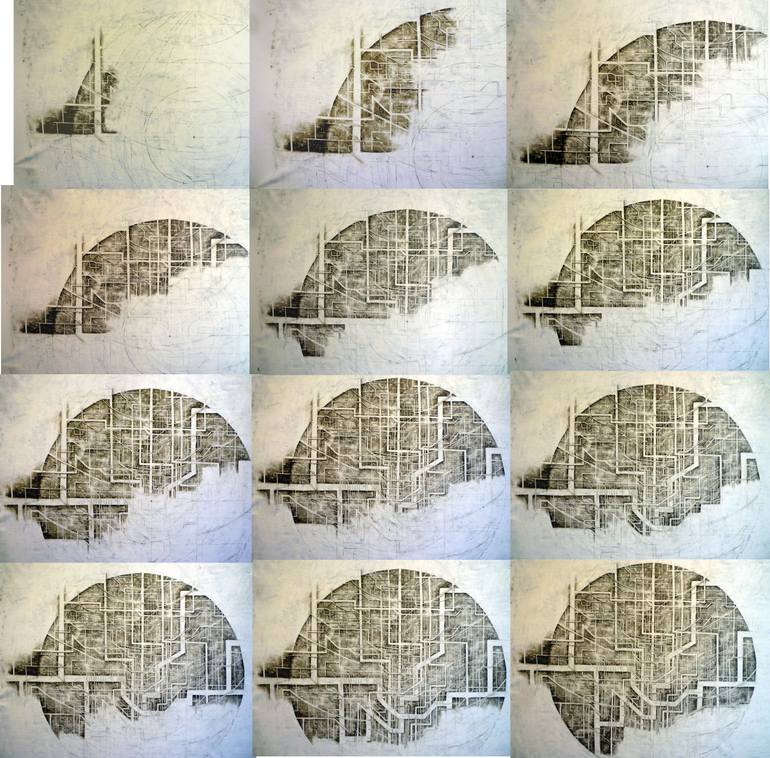 Original Other Geometric Painting by Tamar Kasparian