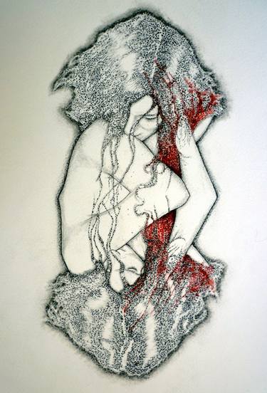 Original Surrealism People Drawings by Tamar Kasparian