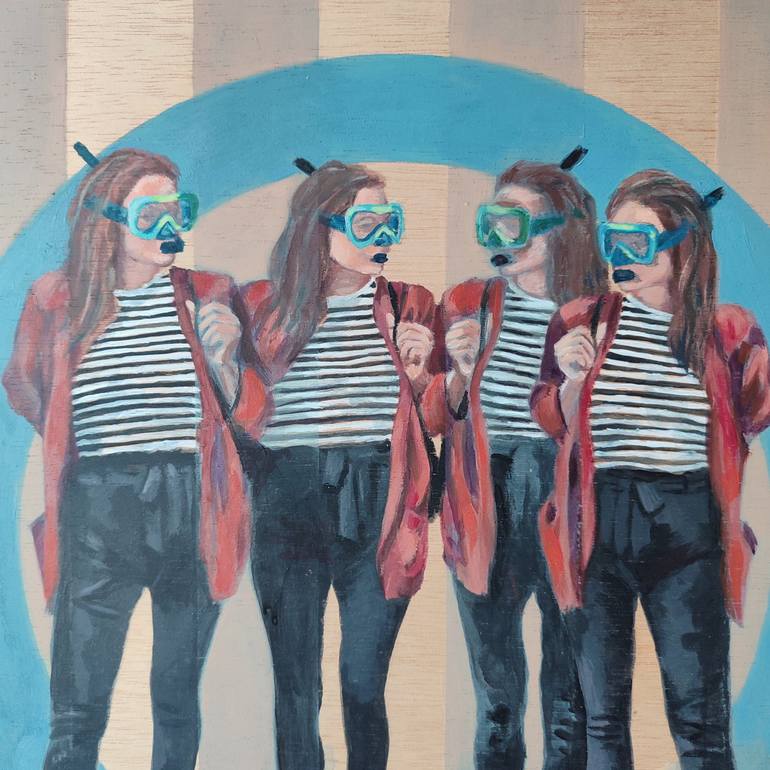 Original Contemporary People Painting by Emma Gómara