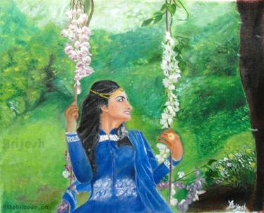 Print of Fine Art Garden Paintings by Brijesh Patel