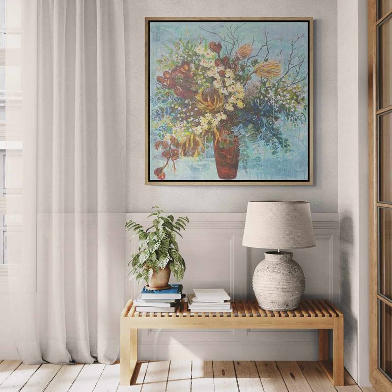 Original Contemporary Floral Painting by Belinda Nadwie