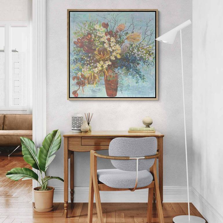 Original Contemporary Floral Painting by Belinda Nadwie