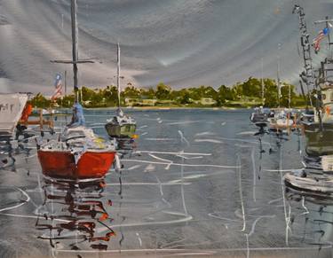 Original Boat Paintings by Scott harris