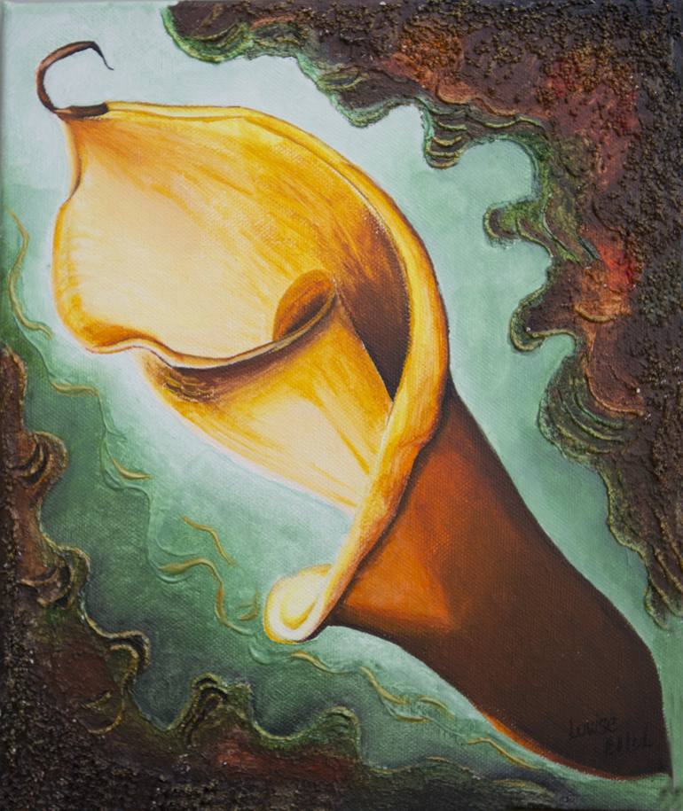 Calla Lily Painting by Louise Ellul | Saatchi Art