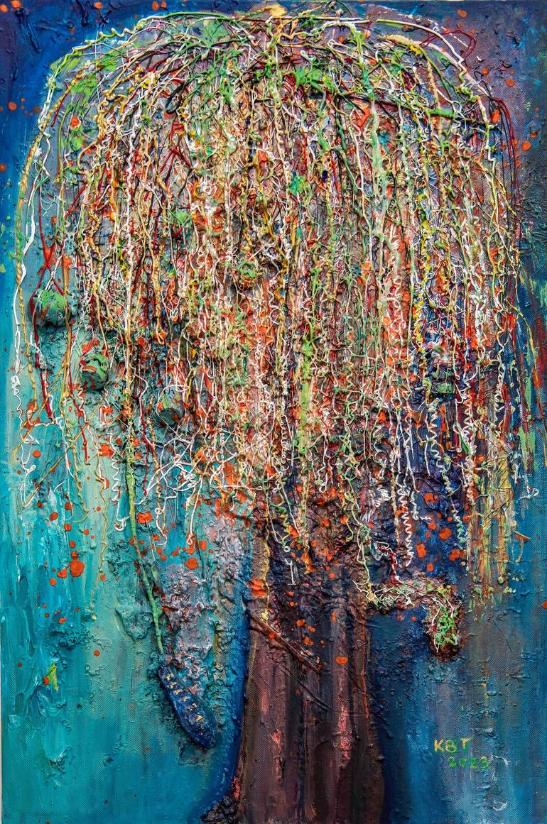 Original Abstract Tree Painting by Kasia Turajczyk