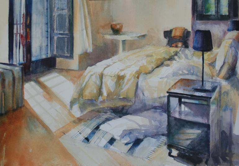 watercolor bedroom art