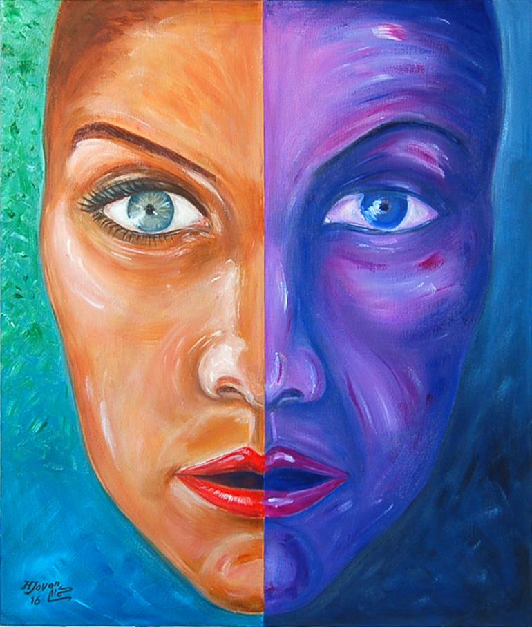 Two Faced Painting by Hamid javanmard Saatchi Art