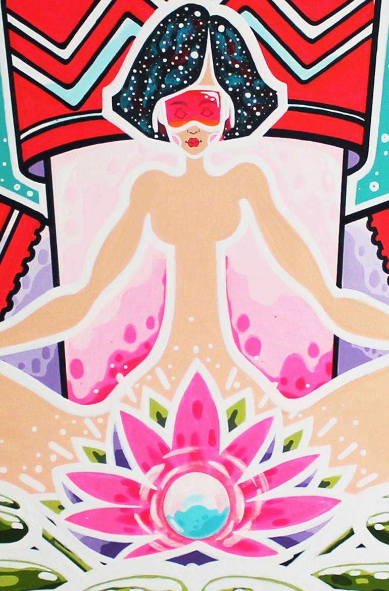 Original Art Deco Fantasy Painting by Blazy Blessed Journey