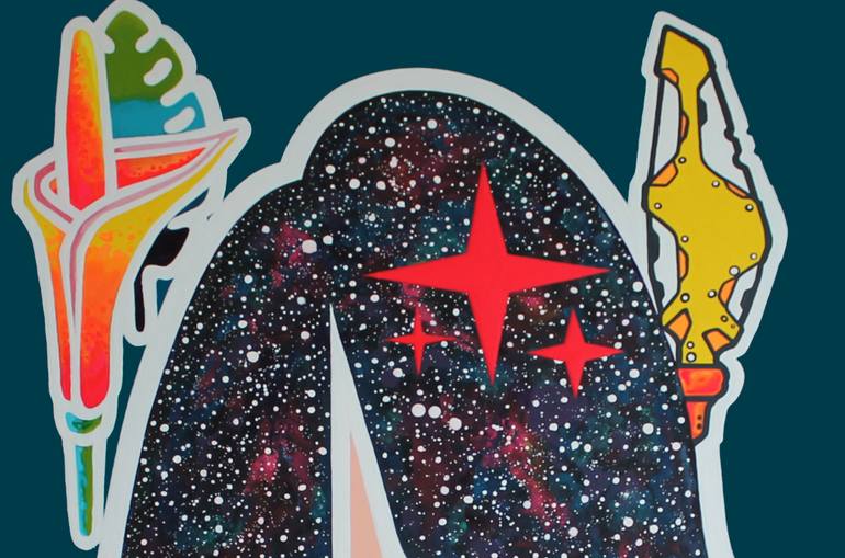 Original Art Deco Fantasy Painting by Blazy Blessed Journey