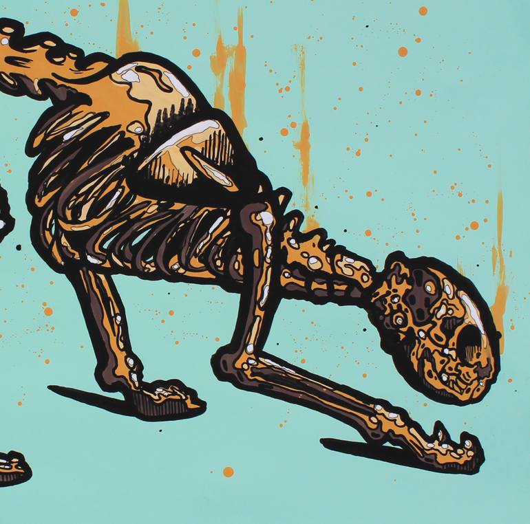 Original Art Deco Animal Mixed Media by Mr Blazy