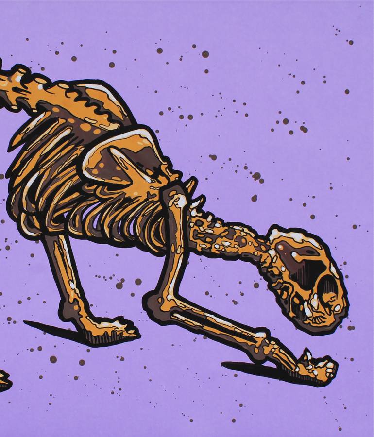 Original Art Deco Animal Painting by Blazy Blessed Journey