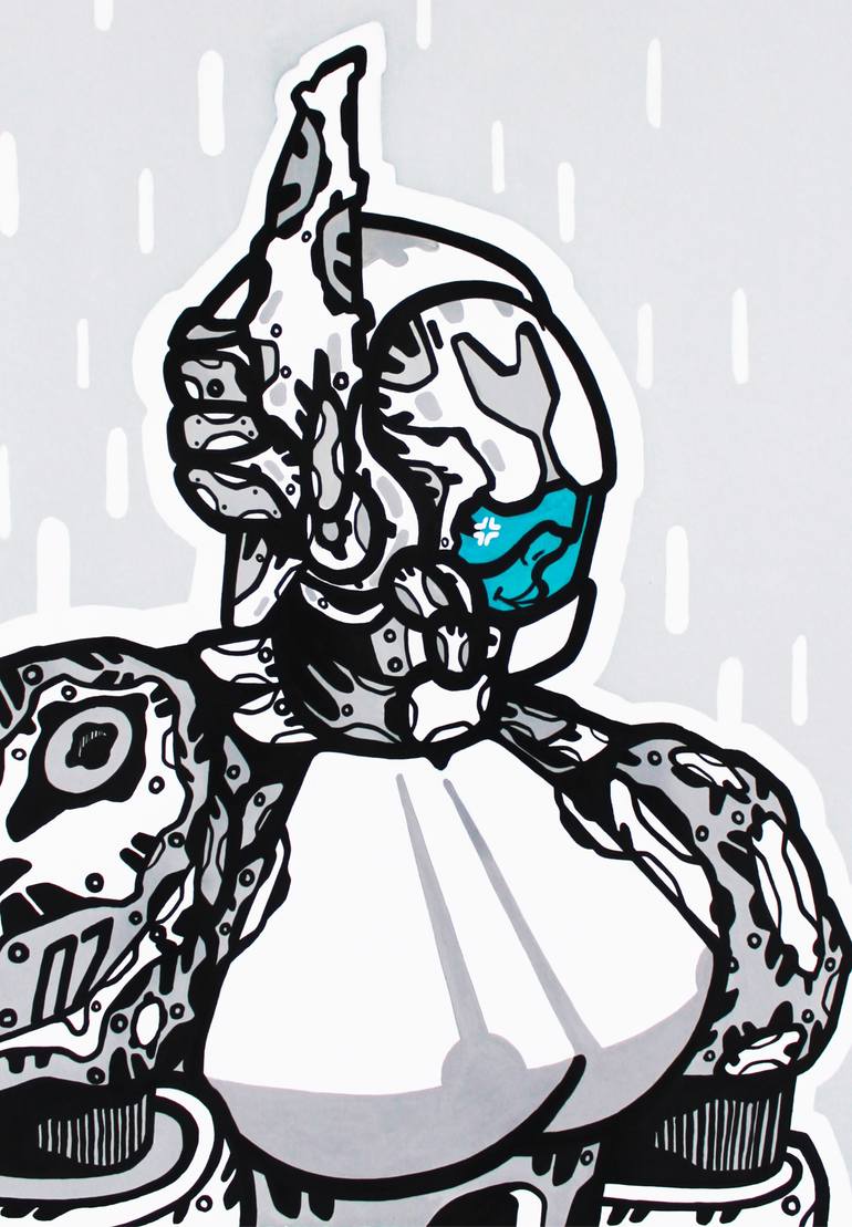 Original Art Deco Comics Painting by Blazy Blessed Journey