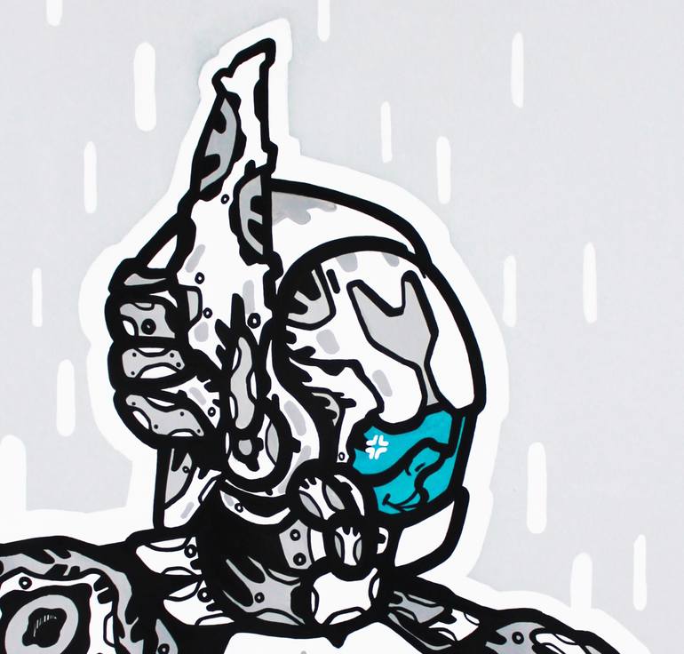 Original Art Deco Comics Painting by Blazy Blessed Journey