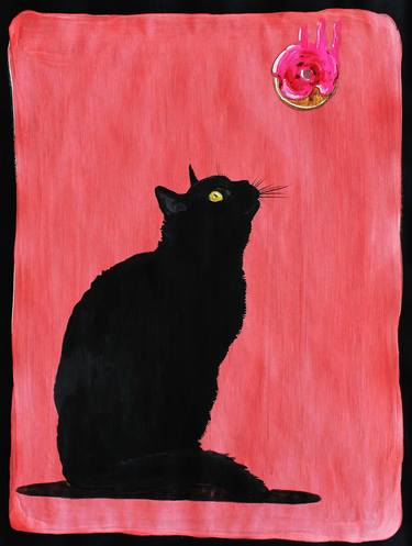 Print of Abstract Expressionism Cats Mixed Media by Mr BLAZY