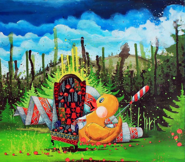 Original Abstract People Painting by Blazy Blessed Journey