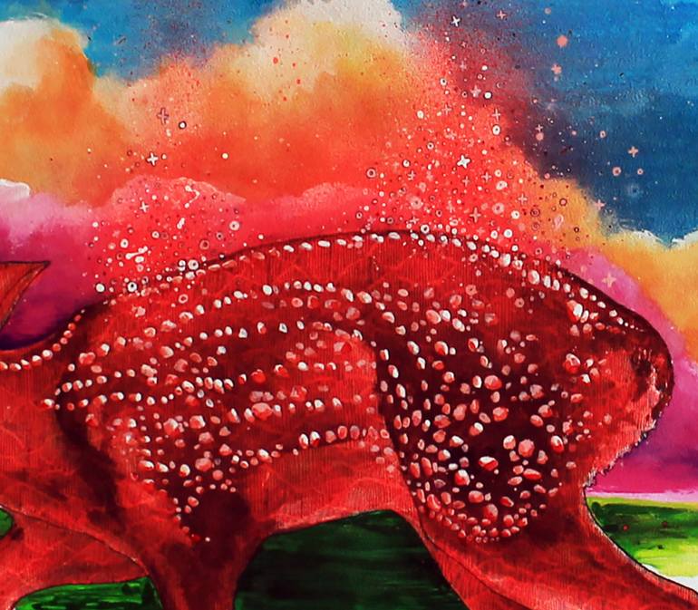 Original Conceptual Animal Painting by Blazy Blessed Journey