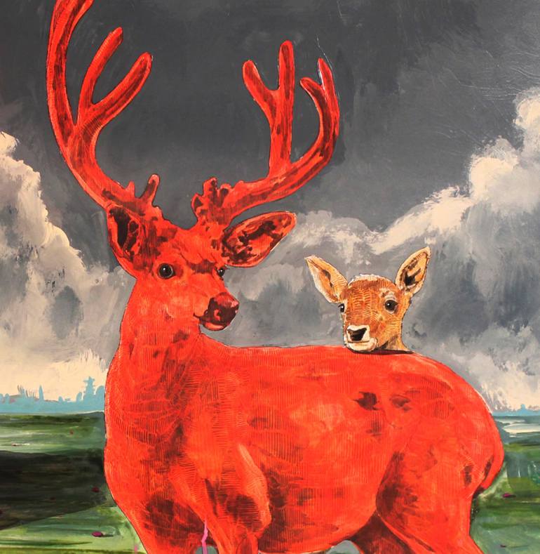 Original Art Deco Animal Painting by Blazy Blessed Journey