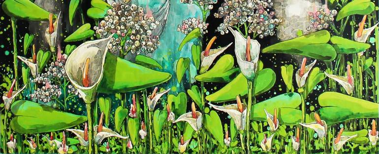 Original Art Deco Botanic Painting by Mr Blazy