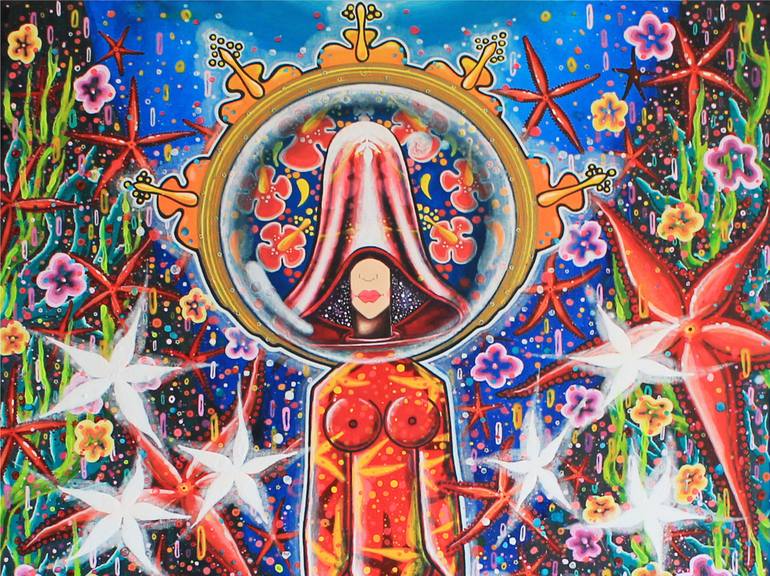 Original Art Deco People Painting by Blazy Blessed Journey