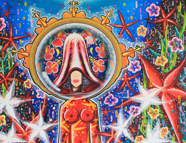 Original Art Deco People Painting by Blazy Blessed Journey
