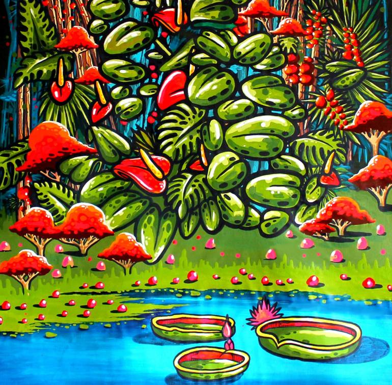 Original Abstract Expressionism Nature Painting by Blazy Blessed Journey