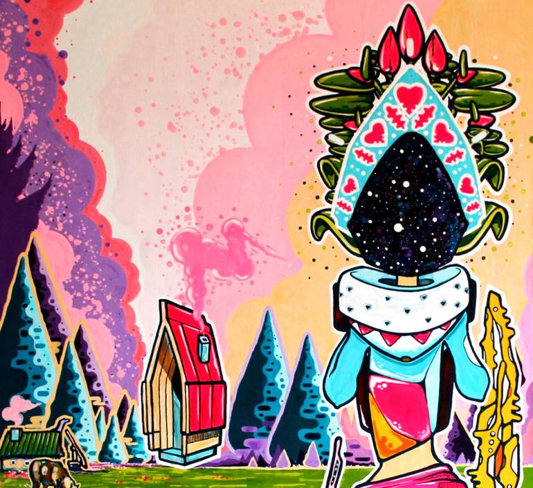 Original Art Deco Women Painting by Blazy Blessed Journey