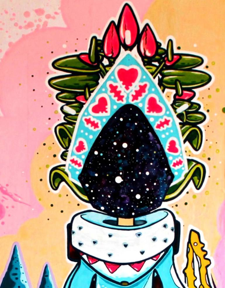 Original Art Deco Women Painting by Blazy Blessed Journey