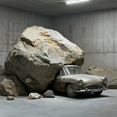 Original Abstract Car Digital by Michele De Matthaeis