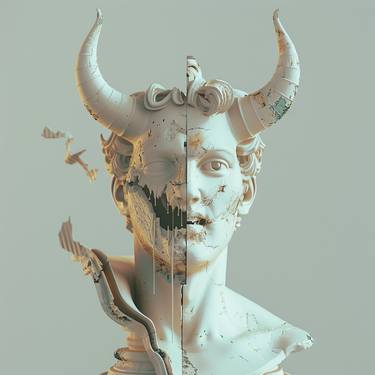 Original Abstract Classical Mythology Digital by Michele De Matthaeis