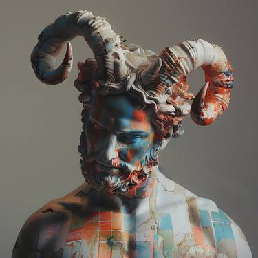 Original Abstract Classical Mythology Digital by Michele De Matthaeis