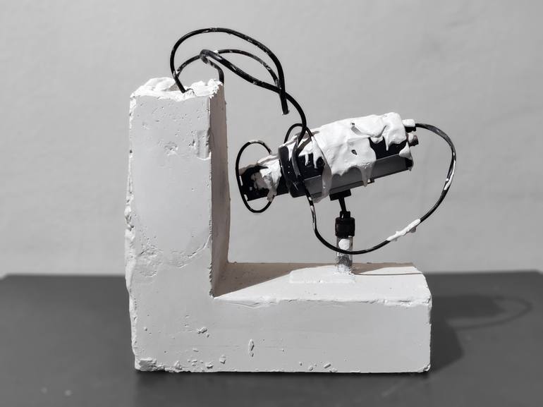 Original Conceptual Science/Technology Sculpture by Michele De Matthaeis