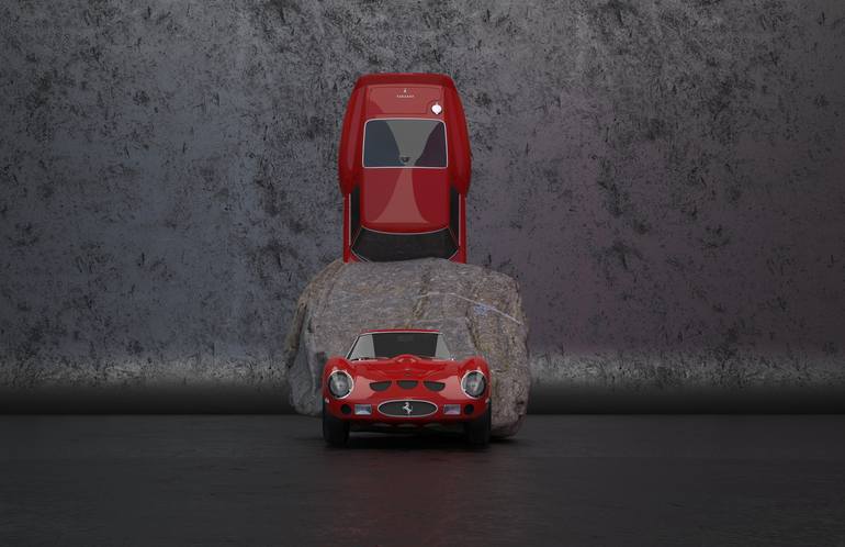 Original Conceptual Car Mixed Media by Michele De Matthaeis