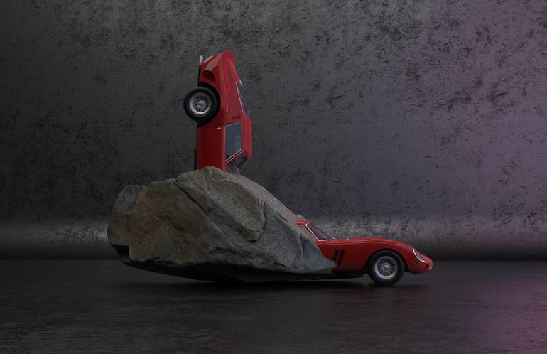Original Conceptual Car Mixed Media by Michele De Matthaeis