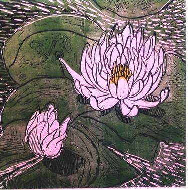 Print of Fine Art Floral Printmaking by Laurie Darby
